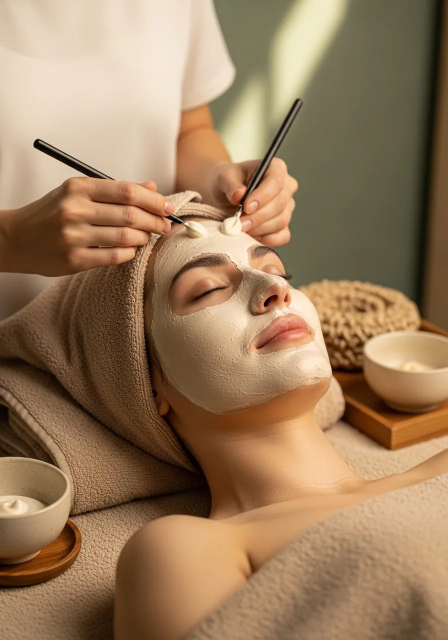 Klasyczny relaksujący masaż twarzy z maską w Shaanti SPA Pogórze